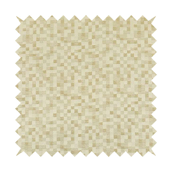 Fabriano Squared Pattern Chenille Type Cream Beige Upholstery Fabric CTR-928 - Roman Blinds