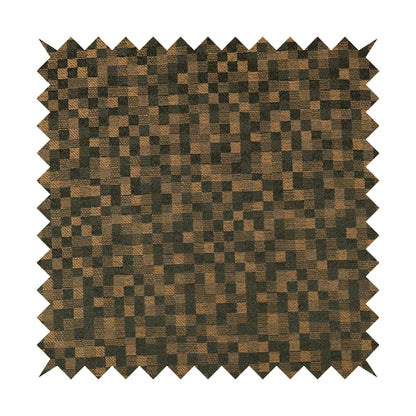 Fabriano Squared Pattern Chenille Type Brown Upholstery Fabric CTR-930 - Made To Measure Curtains