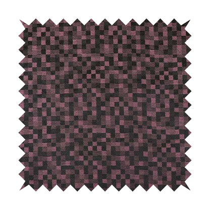 Fabriano Squared Pattern Chenille Type Purple Upholstery Fabric CTR-933 - Roman Blinds