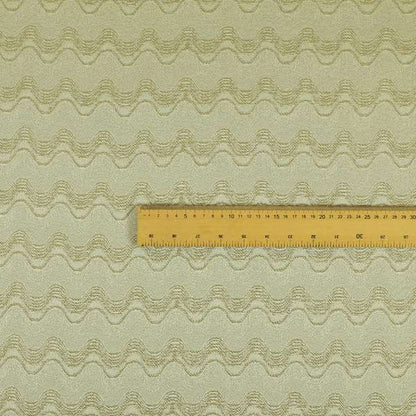 Fabriano Wave Pattern Chenille Type Cream Beige Upholstery Fabric CTR-946 - Made To Measure Curtains