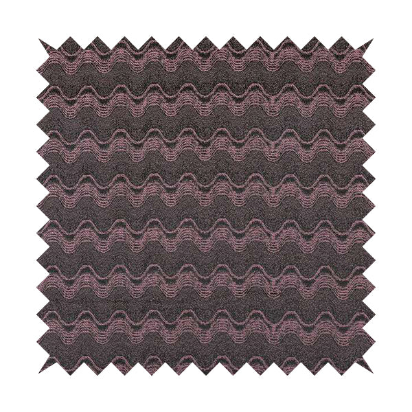 Fabriano Wave Pattern Chenille Type Purple Upholstery Fabric CTR-951 - Roman Blinds
