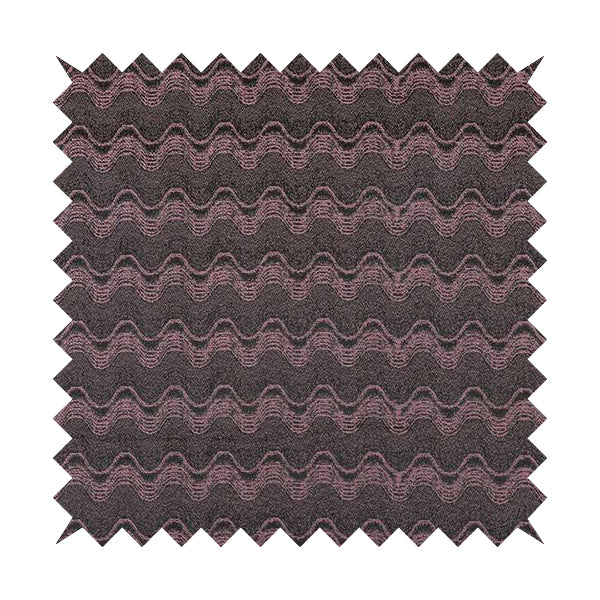 Fabriano Wave Pattern Chenille Type Purple Upholstery Fabric CTR-951