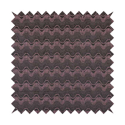 Fabriano Wave Pattern Chenille Type Purple Upholstery Fabric CTR-951