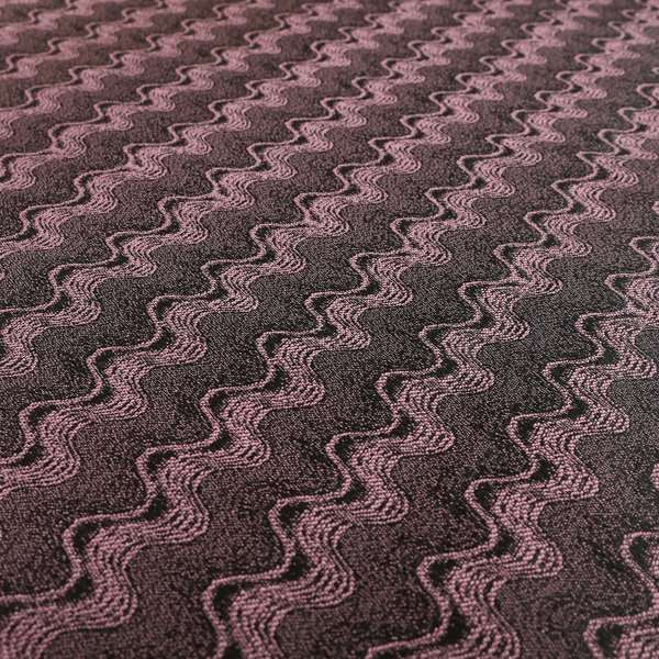 Fabriano Wave Pattern Chenille Type Purple Upholstery Fabric CTR-951