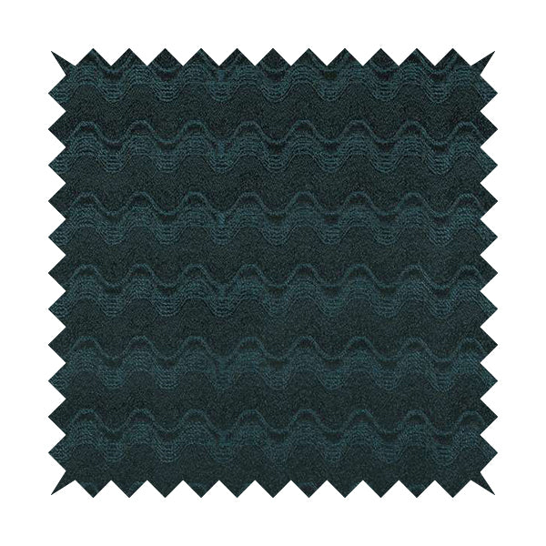 Fabriano Wave Pattern Chenille Type Navy Blue Upholstery Fabric CTR-952