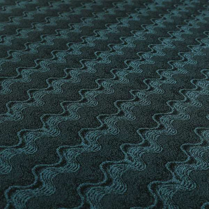 Fabriano Wave Pattern Chenille Type Navy Blue Upholstery Fabric CTR-952