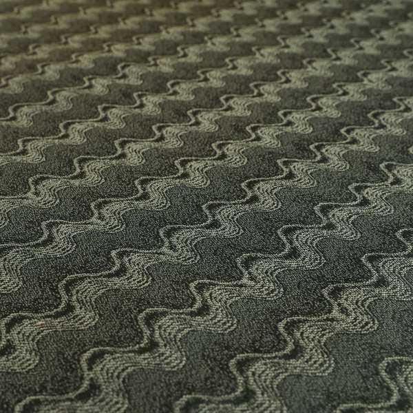 Fabriano Wave Pattern Chenille Type Grey Upholstery Fabric CTR-953 - Roman Blinds