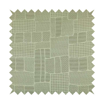 Fabriano Patchwork Pattern Chenille Type Silver Upholstery Fabric CTR-956 - Roman Blinds