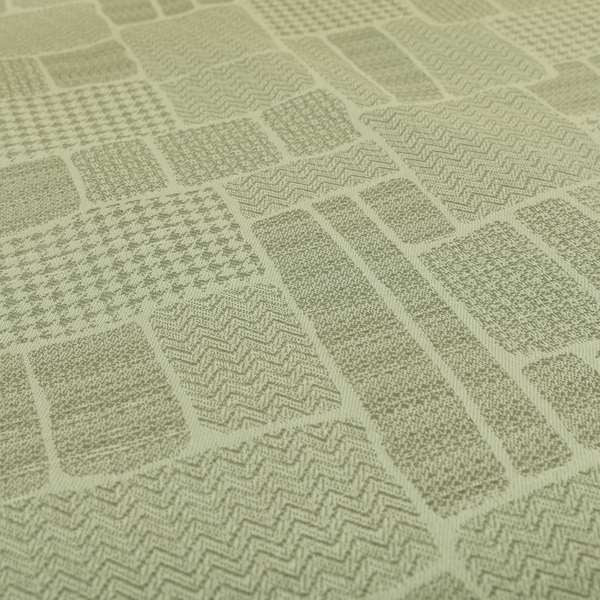 Fabriano Patchwork Pattern Chenille Type Silver Upholstery Fabric CTR-956 - Made To Measure Curtains