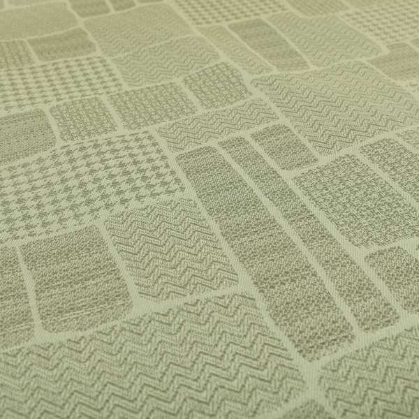 Fabriano Patchwork Pattern Chenille Type Silver Upholstery Fabric CTR-956