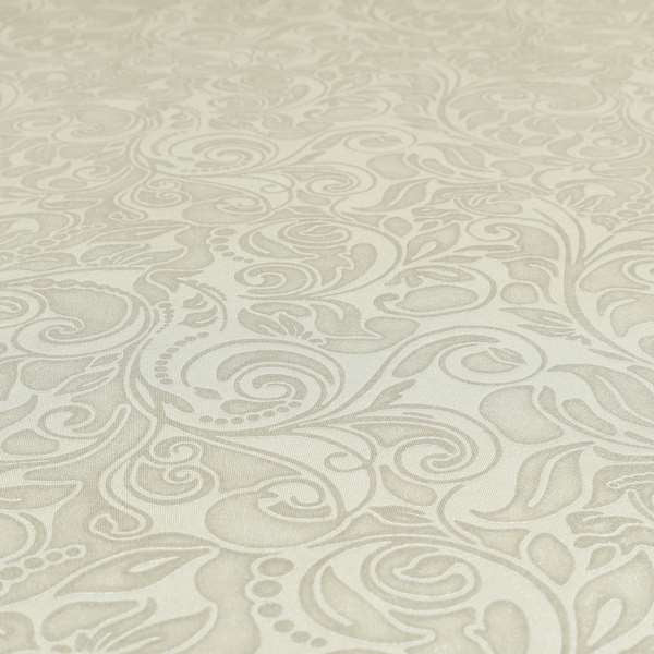 Delight Shiny Floral Embossed Pattern Velvet Fabric In Silver Colour Upholstery Fabric CTR-96 - Roman Blinds