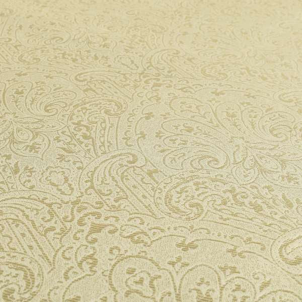 Fabriano Damask Pattern Chenille Type Cream Beige Upholstery Fabric CTR-964 - Roman Blinds