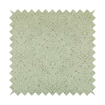 Fabriano Damask Pattern Chenille Type Silver Upholstery Fabric CTR-965 - Made To Measure Curtains