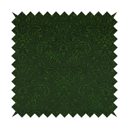 Fabriano Damask Pattern Chenille Type Green Upholstery Fabric CTR-968 - Roman Blinds