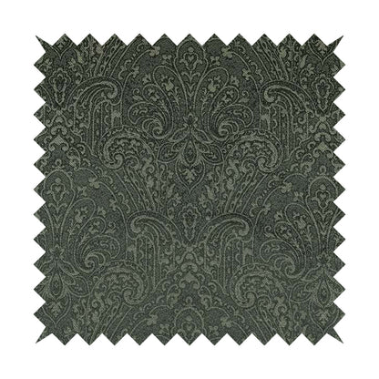 Fabriano Damask Pattern Chenille Type Grey Upholstery Fabric CTR-971 - Made To Measure Curtains