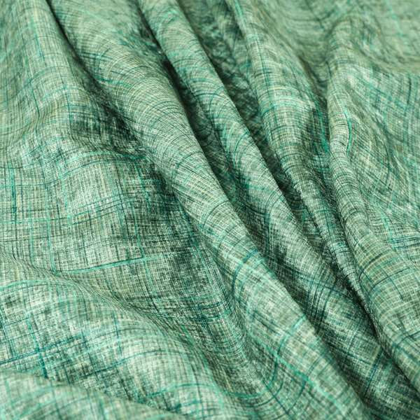 Glamour Art Collection Print Velvet Upholstery Fabric Teal Blue Colour Semi Plain Pattern CTR-987 - Handmade Cushions