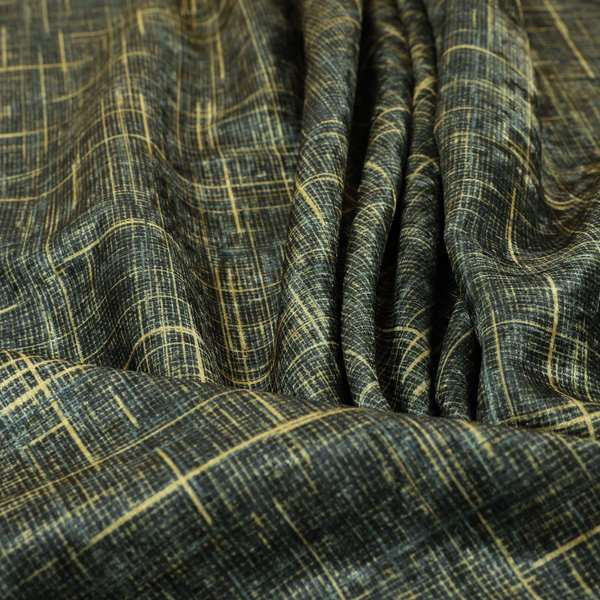 Glamour Art Collection Print Velvet Upholstery Fabric Blue Semi Plain Striped Pattern CTR-990 - Made To Measure Curtains