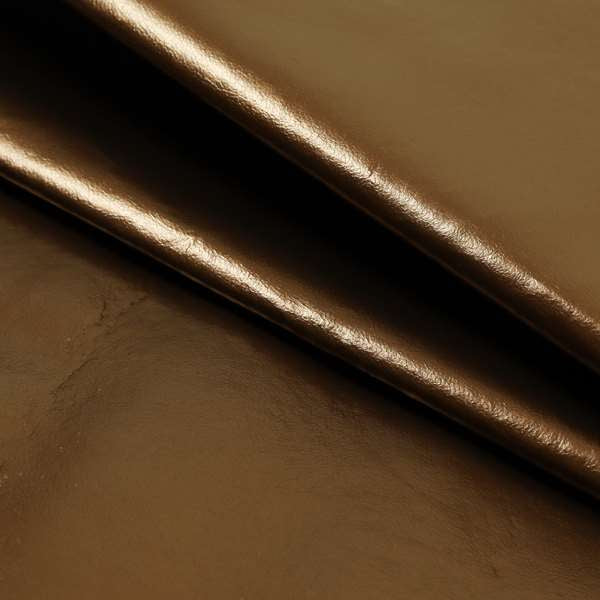 Capelli Soft Sheen Vinyl Faux Leather Copper Brown Colour Upholstery Fabric