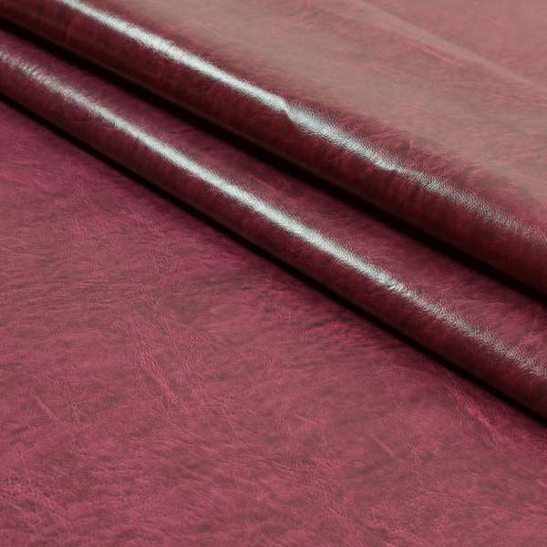 Capelli Soft Sheen Vinyl Faux Leather Magenta Purple Colour Upholstery Fabric