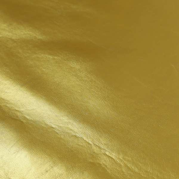 Capelli Soft Sheen Vinyl Faux Leather Gold Colour Upholstery Fabric