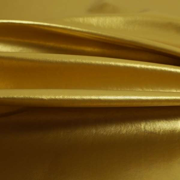 Capelli Soft Sheen Vinyl Faux Leather Gold Colour Upholstery Fabric