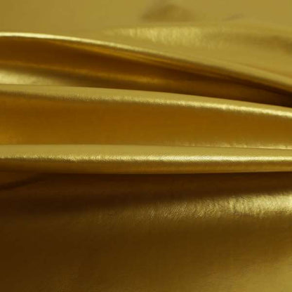 Capelli Soft Sheen Vinyl Faux Leather Gold Colour Upholstery Fabric