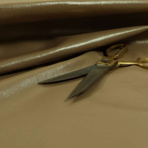 Capelli Soft Sheen Vinyl Faux Leather Brown Mocha Colour Upholstery Fabric