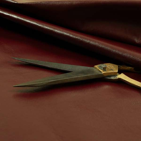 Capelli Soft Sheen Vinyl Faux Leather Red Burgundy Colour Upholstery Fabric