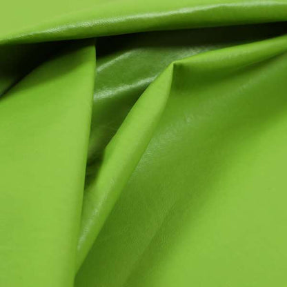 Capelli Soft Sheen Vinyl Faux Leather Lime Green Colour Upholstery Fabric