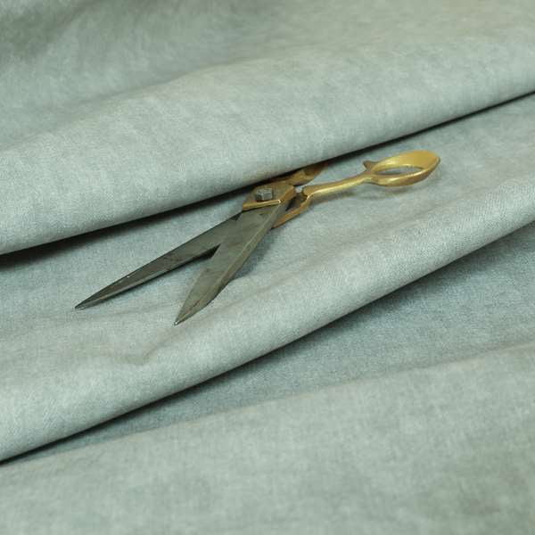 Capri Pastel Effect Cotton Chenille Upholstery Fabric In Silver Colour - Roman Blinds