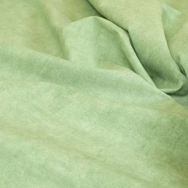 Capri Pastel Effect Cotton Chenille Upholstery Fabric In Olive Green Colour