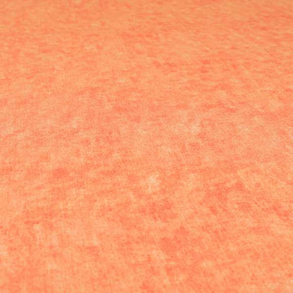 Capri Pastel Effect Cotton Chenille Upholstery Fabric In Orange Colour - Handmade Cushions