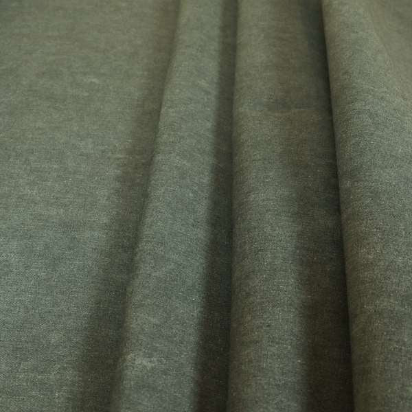 Capri Pastel Effect Cotton Chenille Upholstery Fabric In Grey Black Colour - Roman Blinds