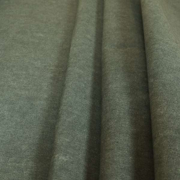 Capri Pastel Effect Cotton Chenille Upholstery Fabric In Grey Black Colour