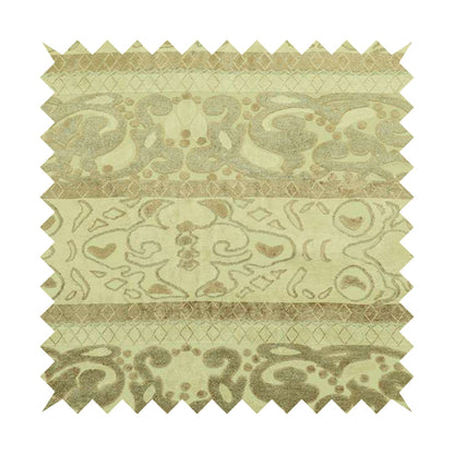 Casablanca Stripe Pattern Velvet Textured Furnishing Fabric In Brown Colour - Handmade Cushions