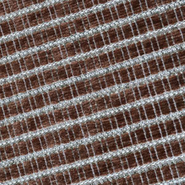 Cleveland Thick Durable Woven Hopsack Type Soft Upholstery Fabric In Brown Colour