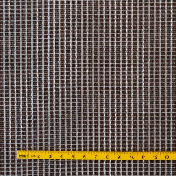 Cleveland Thick Durable Woven Hopsack Type Soft Upholstery Fabric In Brown Colour