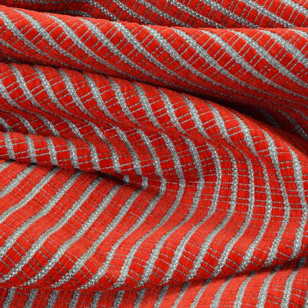 Cleveland Thick Durable Woven Hopsack Type Soft Upholstery Fabric In Red Colour - Roman Blinds