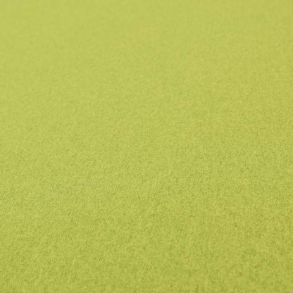 Como Soft Wool Effect Plain Chenille Quality Upholstery Fabric In Lime Green Colour