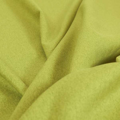 Como Soft Wool Effect Plain Chenille Quality Upholstery Fabric In Lime Green Colour - Roman Blinds