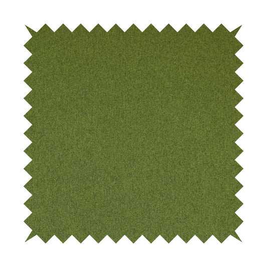 Como Soft Wool Effect Plain Chenille Quality Upholstery Fabric In Green Grass Colour