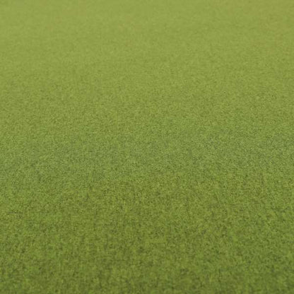 Como Soft Wool Effect Plain Chenille Quality Upholstery Fabric In Green Grass Colour