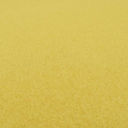 Como Soft Wool Effect Plain Chenille Quality Upholstery Fabric In Yellow Colour - Handmade Cushions