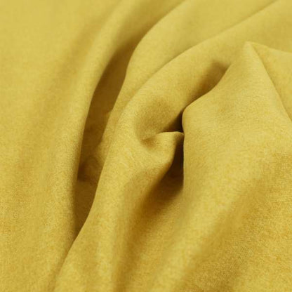 Como Soft Wool Effect Plain Chenille Quality Upholstery Fabric In Yellow Colour - Roman Blinds