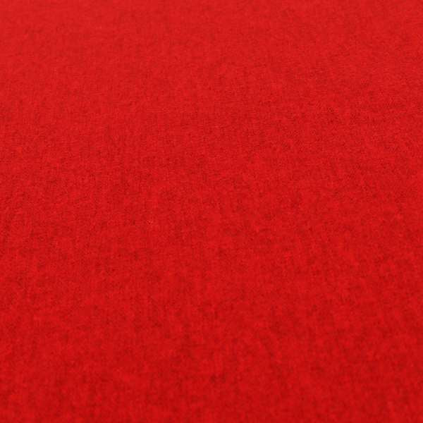 Como Soft Wool Effect Plain Chenille Quality Upholstery Fabric In Red Colour - Made To Measure Curtains