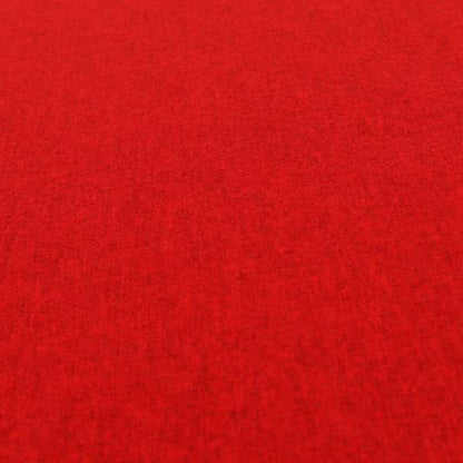 Como Soft Wool Effect Plain Chenille Quality Upholstery Fabric In Red Colour - Made To Measure Curtains