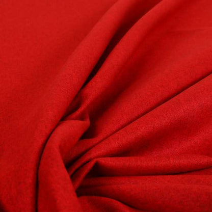 Como Soft Wool Effect Plain Chenille Quality Upholstery Fabric In Red Colour - Made To Measure Curtains