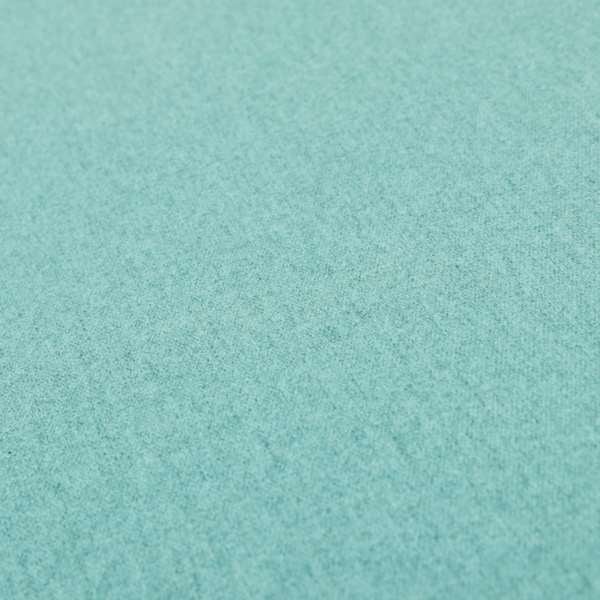 Como Soft Wool Effect Plain Chenille Quality Upholstery Fabric In Teal Blue Colour