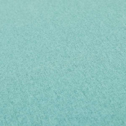 Como Soft Wool Effect Plain Chenille Quality Upholstery Fabric In Teal Blue Colour