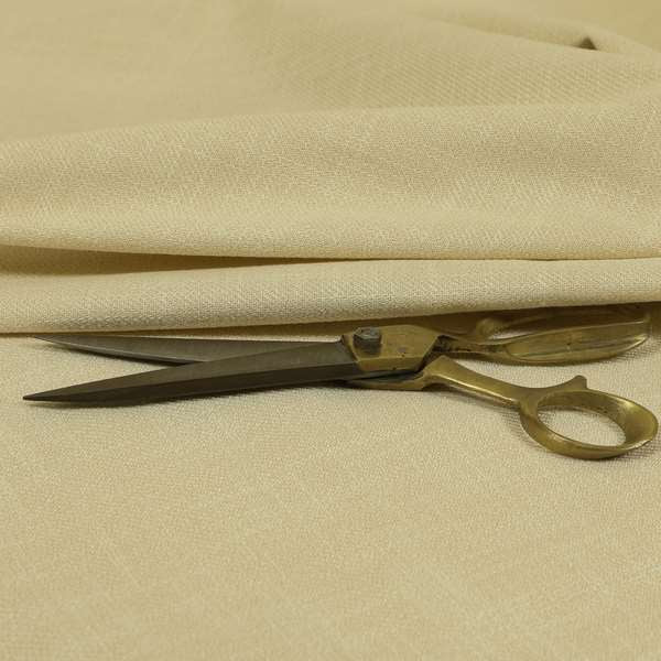 Cruise Ribbed Weave Textured Chenille Material In Plain Beige Upholstery Curtain Fabric - Roman Blinds